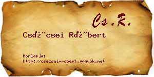 Csécsei Róbert névjegykártya
