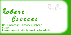 robert csecsei business card